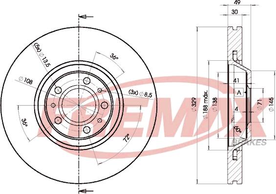 FREMAX BD-4608 - Гальмівний диск autocars.com.ua