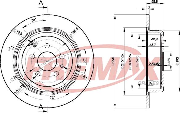 FREMAX BD-4621 - Гальмівний диск autocars.com.ua