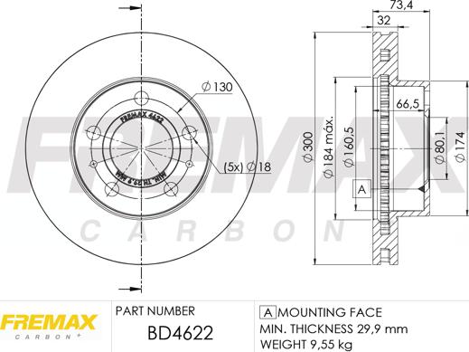 FREMAX BD-4622 - Тормозной диск avtokuzovplus.com.ua