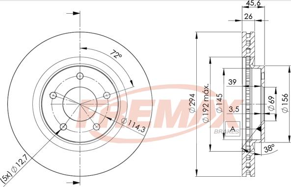 FREMAX BD-4644 - Гальмівний диск autocars.com.ua