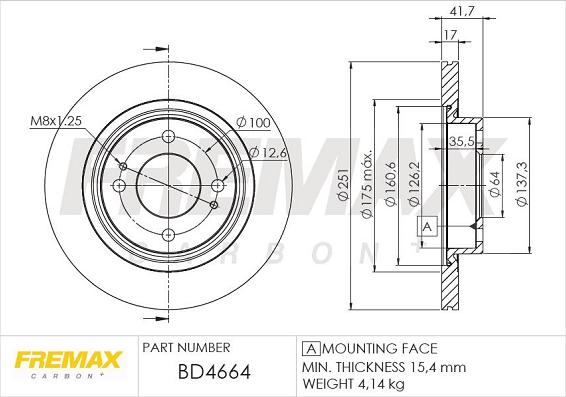 FREMAX BD-4664 - Тормозной диск avtokuzovplus.com.ua