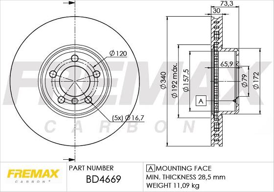 FREMAX BD-4669 - Тормозной диск avtokuzovplus.com.ua