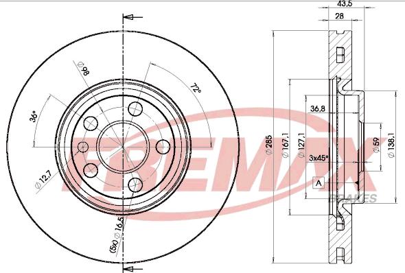 FREMAX BD-4678 - Тормозной диск avtokuzovplus.com.ua