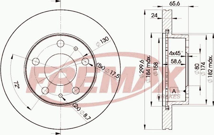 FREMAX BD-4682e - Тормозной диск avtokuzovplus.com.ua