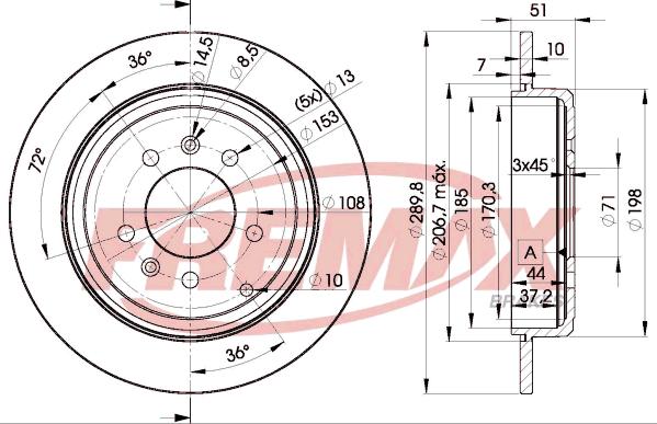 FREMAX BD-4686 - Тормозной диск avtokuzovplus.com.ua