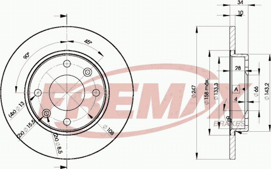 FREMAX BD-4689e - Тормозной диск avtokuzovplus.com.ua