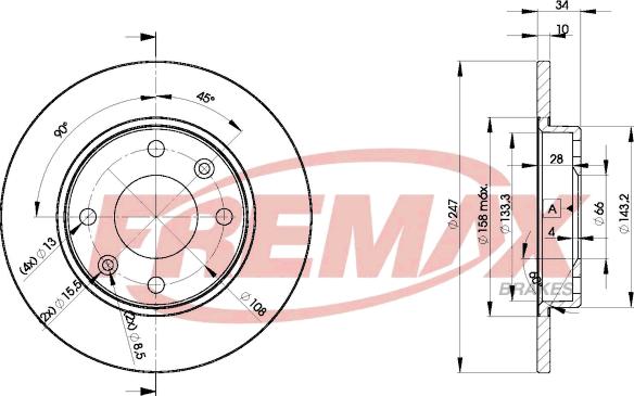 FREMAX BD-4689 - Гальмівний диск autocars.com.ua