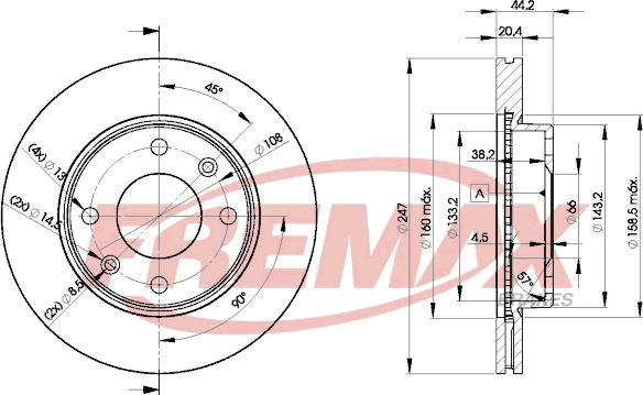 FREMAX BD-4690 - Тормозной диск avtokuzovplus.com.ua