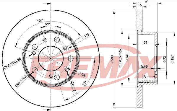 FREMAX BD-4695 - Тормозной диск avtokuzovplus.com.ua