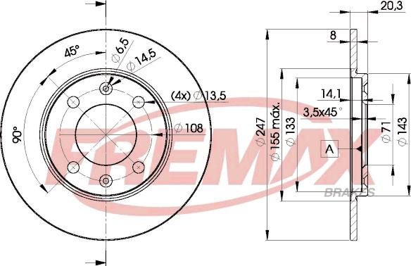 FREMAX BD-4699 - Тормозной диск avtokuzovplus.com.ua