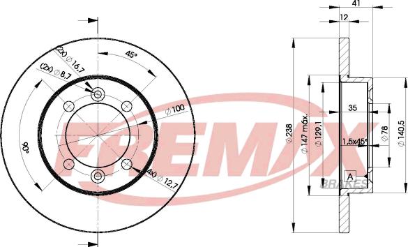 FREMAX BD-4706 - Тормозной диск avtokuzovplus.com.ua