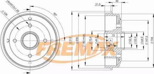 FREMAX BD-4725 - Гальмівний барабан autocars.com.ua