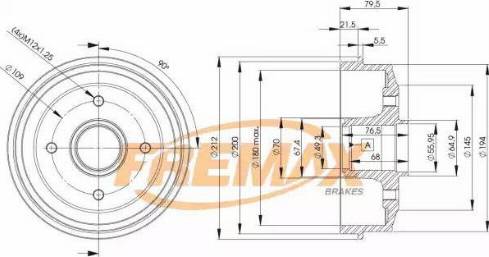 FREMAX BD-4727 - Гальмівний барабан autocars.com.ua