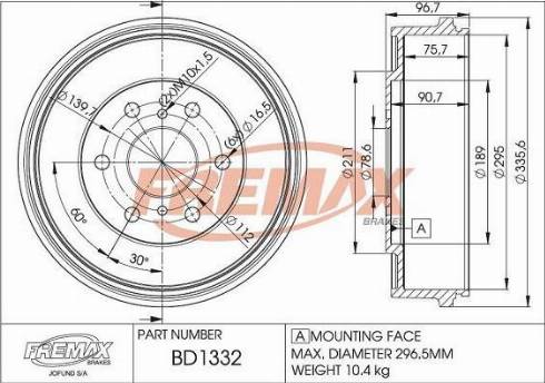 FREMAX BD-4729-KT - Гальмівний барабан autocars.com.ua