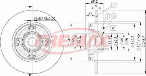 FREMAX BD-4745 - Тормозной диск avtokuzovplus.com.ua