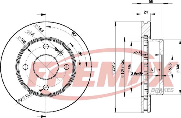 FREMAX BD-4844 - Тормозной диск avtokuzovplus.com.ua