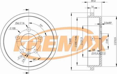 FREMAX BD-4911-KT - Гальмівний барабан autocars.com.ua