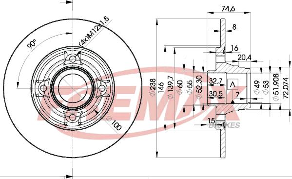 FREMAX BD-5006 - Тормозной диск avtokuzovplus.com.ua