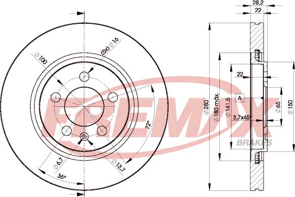 FREMAX BD-5031 - Тормозной диск avtokuzovplus.com.ua