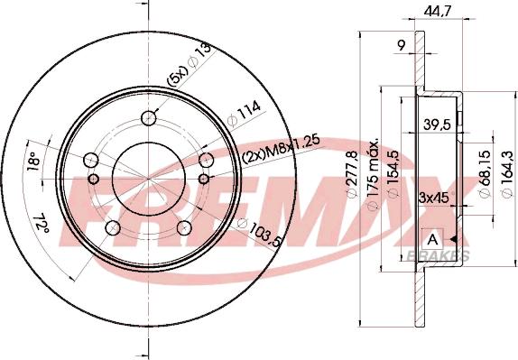 FREMAX BD-5059 - Тормозной диск avtokuzovplus.com.ua