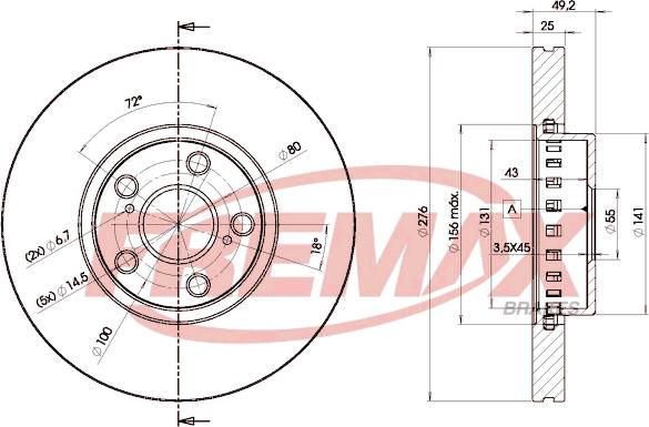 FREMAX BD-5060 - Тормозной диск avtokuzovplus.com.ua