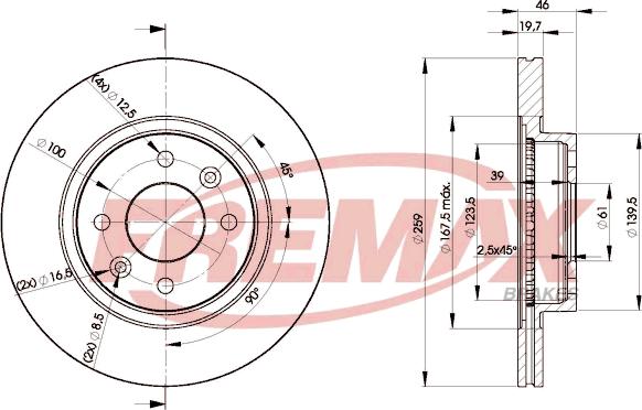 FREMAX BD-5081 - Тормозной диск avtokuzovplus.com.ua