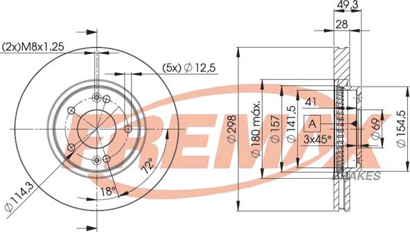 FREMAX BD-5107 - Гальмівний диск autocars.com.ua