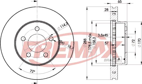 FREMAX BD-5121 - Гальмівний диск autocars.com.ua