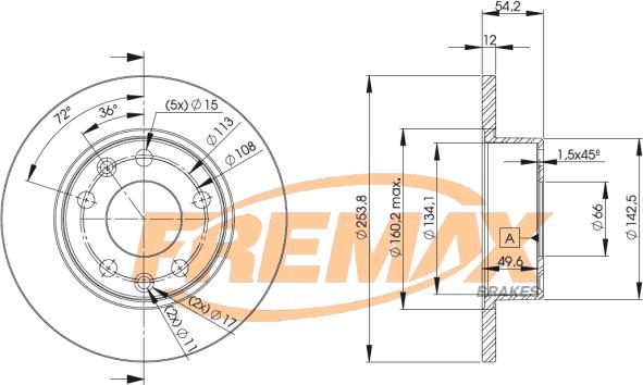 FREMAX BD-5165 - Тормозной диск avtokuzovplus.com.ua