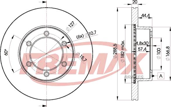 FREMAX BD-5190 - Гальмівний диск autocars.com.ua