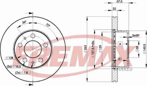 FREMAX BD-5296 - Гальмівний барабан autocars.com.ua