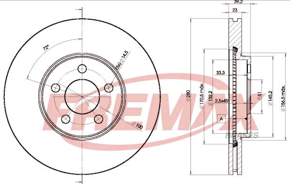 FREMAX BD-5300 - Тормозной диск autodnr.net