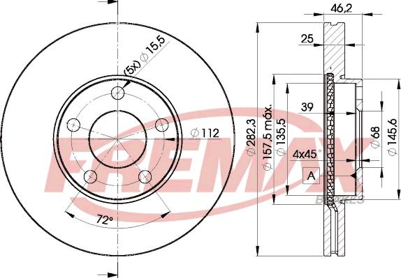 FREMAX BD-5306 - Тормозной диск avtokuzovplus.com.ua