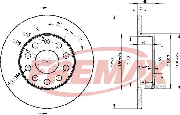 FREMAX BD-5310 - Гальмівний диск autocars.com.ua