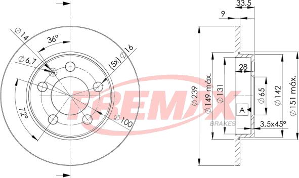 FREMAX BD-5311 - Гальмівний диск autocars.com.ua