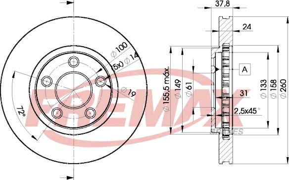 FREMAX BD-5329 - Тормозной диск avtokuzovplus.com.ua