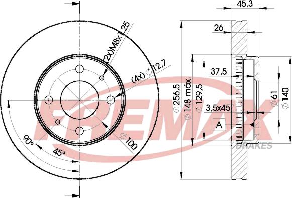 FREMAX BD-5402 - Тормозной диск avtokuzovplus.com.ua