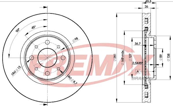 FREMAX BD-5546 - Тормозной диск avtokuzovplus.com.ua