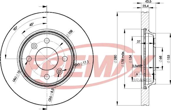 FREMAX BD-5550 - Тормозной диск avtokuzovplus.com.ua