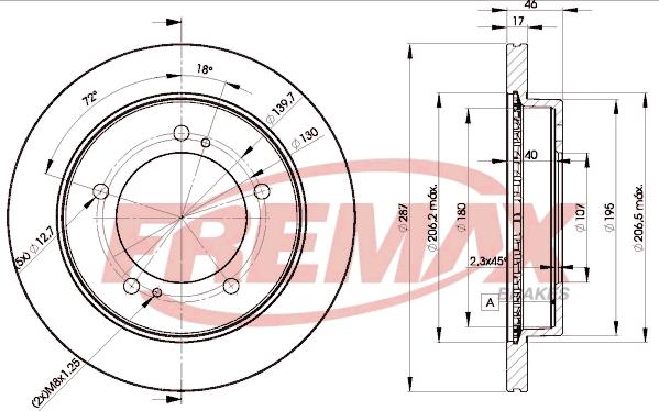 FREMAX BD-5600 - Гальмівний диск autocars.com.ua