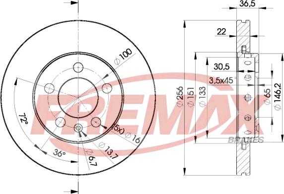 FREMAX BD-5602 - Гальмівний диск autocars.com.ua