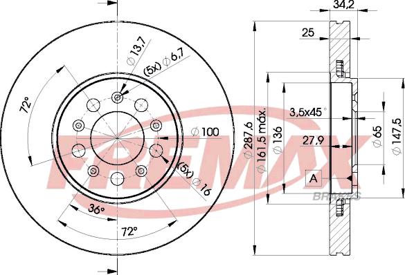 FREMAX BD-5604 - Гальмівний диск autocars.com.ua