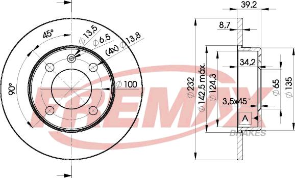 FREMAX BD-5608 - Гальмівний диск autocars.com.ua