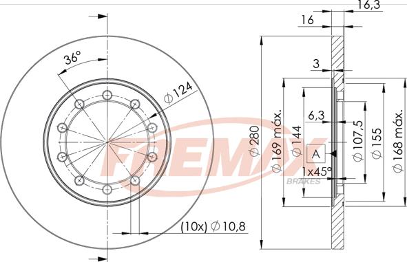 FREMAX BD-5631 - Тормозной диск avtokuzovplus.com.ua