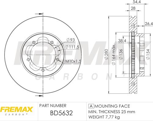 FREMAX BD-5632 - Гальмівний диск autocars.com.ua