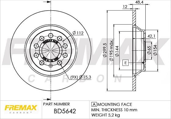 FREMAX BD-5642 - Гальмівний диск autocars.com.ua