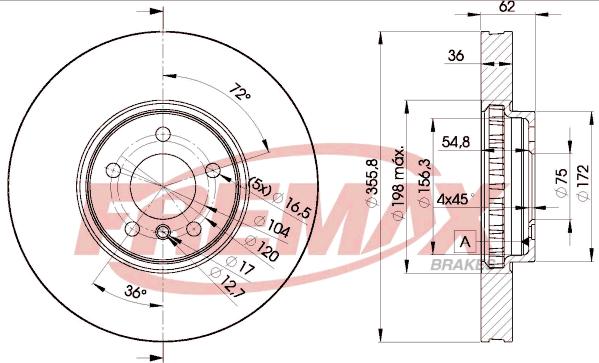 FREMAX BD-5684 - Гальмівний диск autocars.com.ua