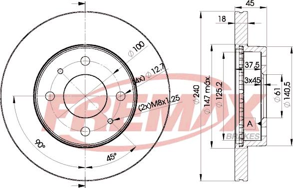 FREMAX BD-5800 - Гальмівний диск autocars.com.ua