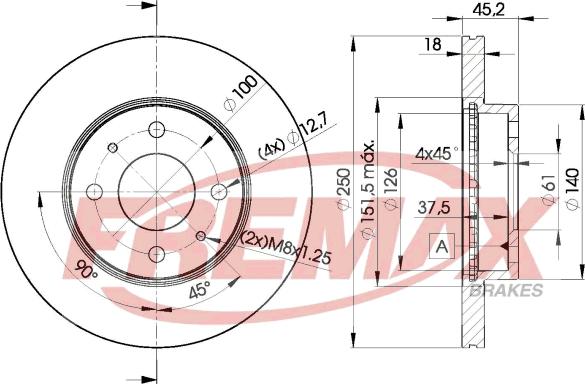 FREMAX BD-5801 - Гальмівний диск autocars.com.ua