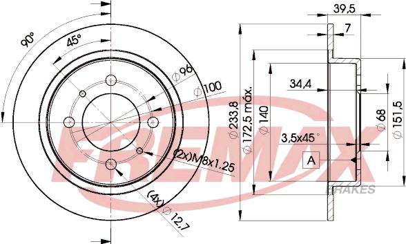 FREMAX BD-5803 - Тормозной диск avtokuzovplus.com.ua